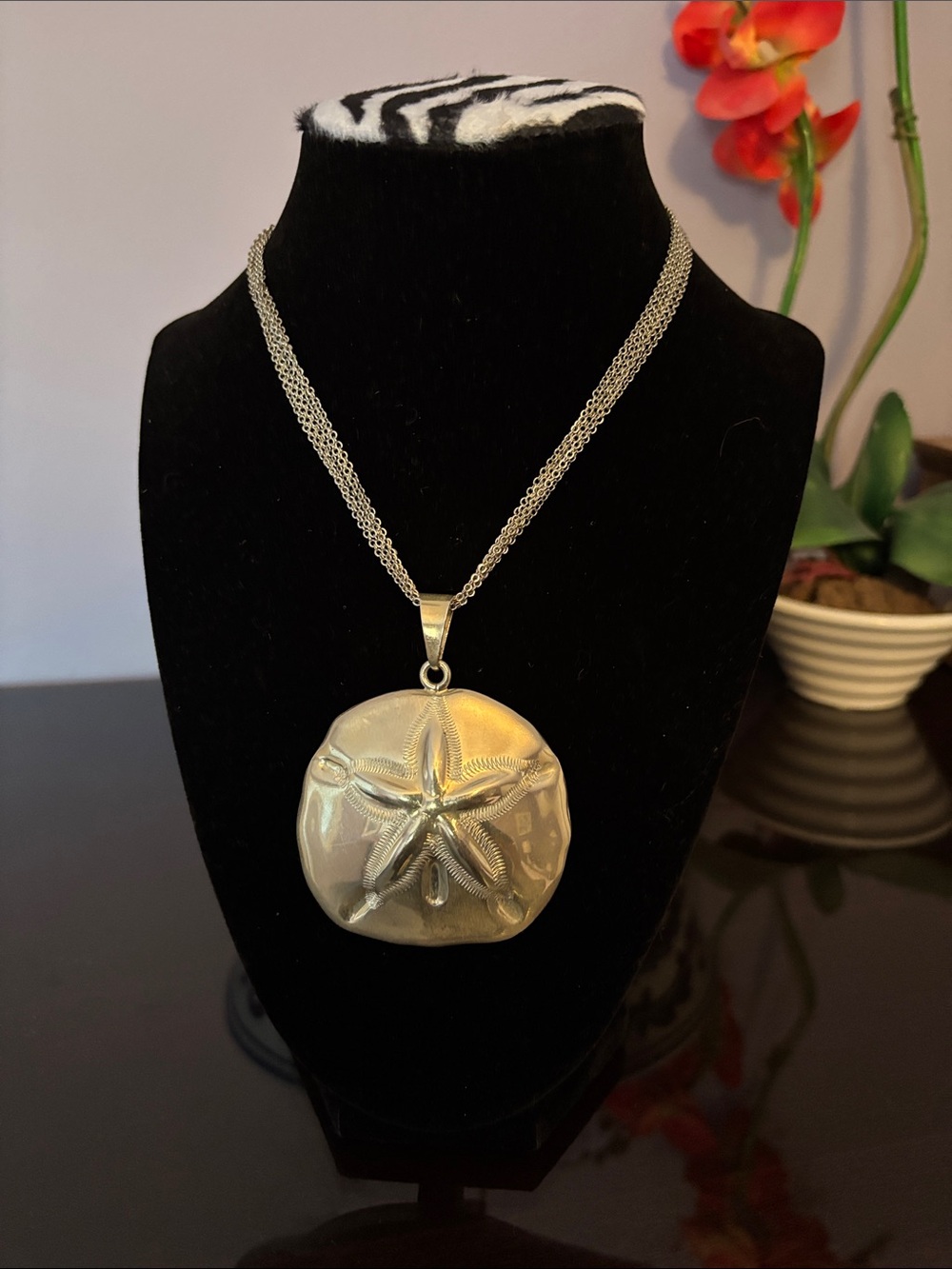 Vintage Sterling Silver Sand Dollar Pendant!